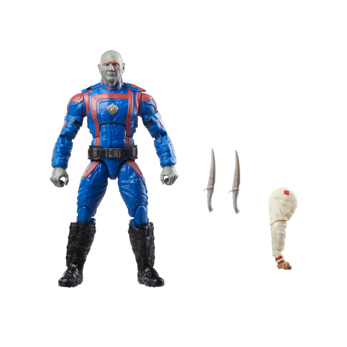 Marvel Drax figure front view for dynamic display and fan collection.