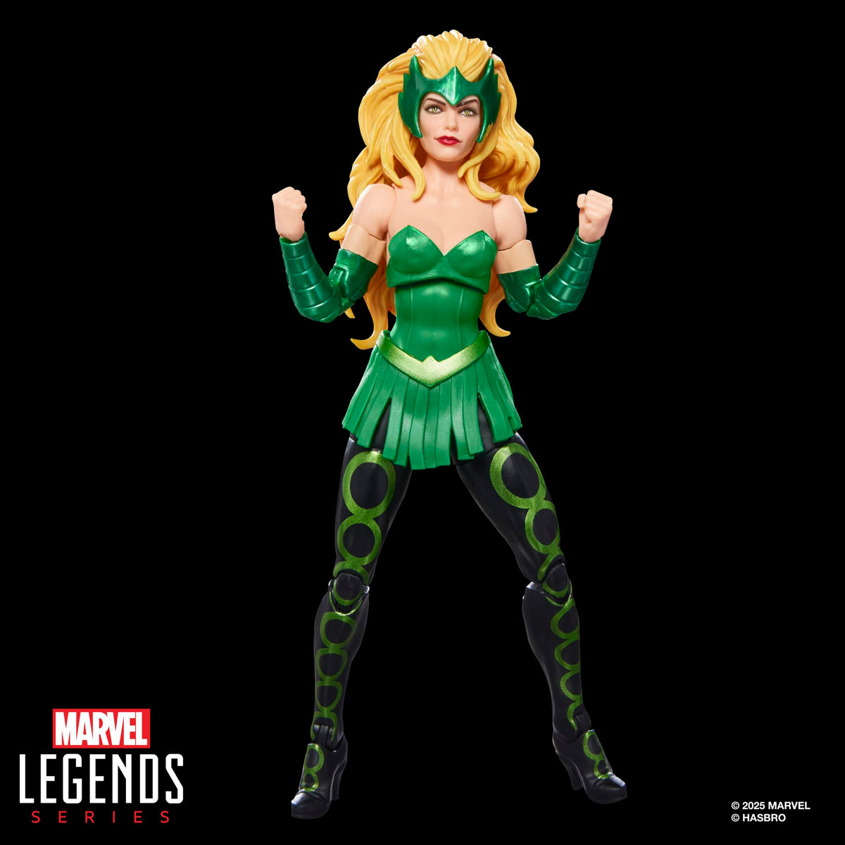 Marvel Enchantress Build-A-Figure torso piece to complete the larger figure set.