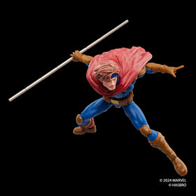 Marvel Legends Gambit packaging in a window box for easy display.