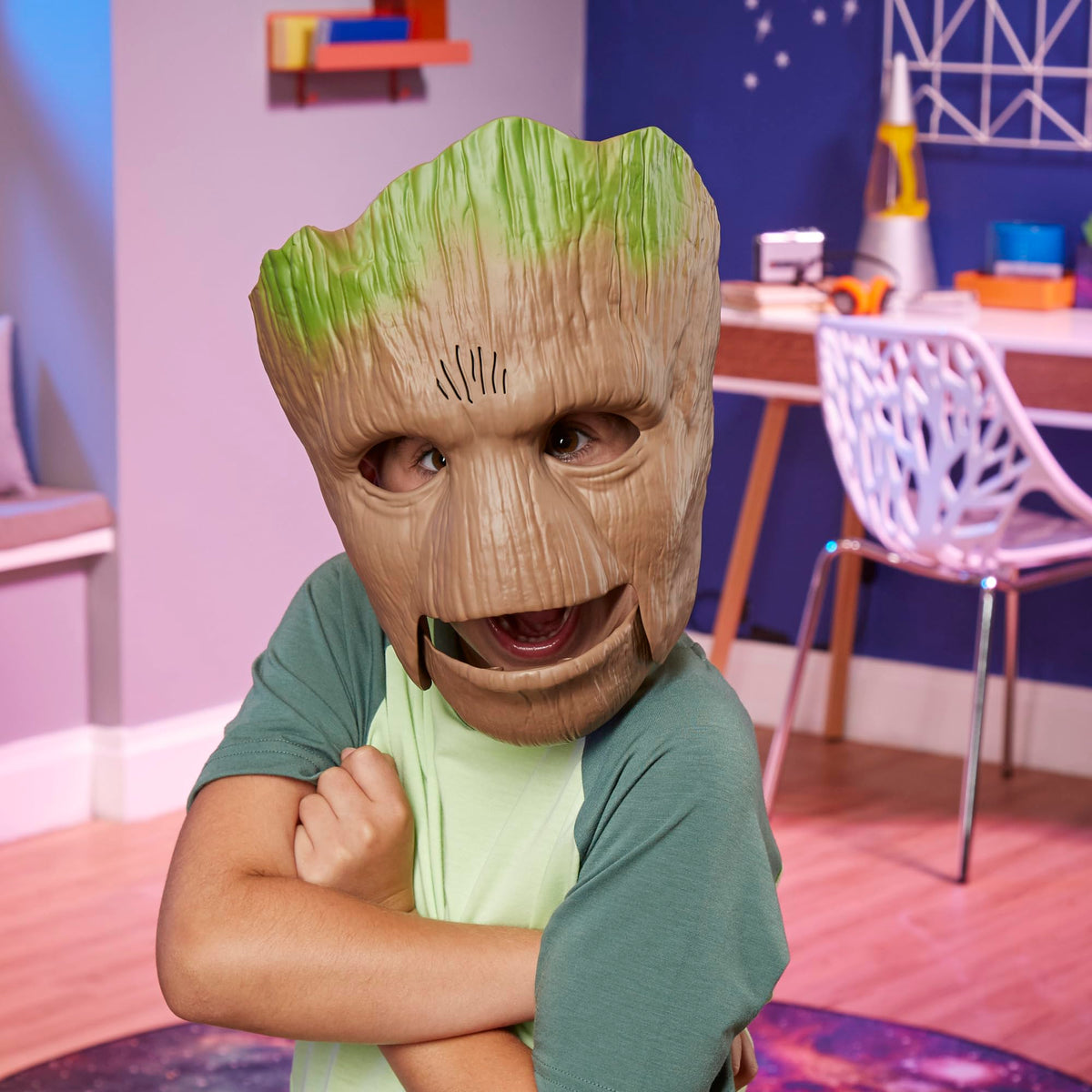 Groot mask measures ten inches and fits most kids for easy costume fun.