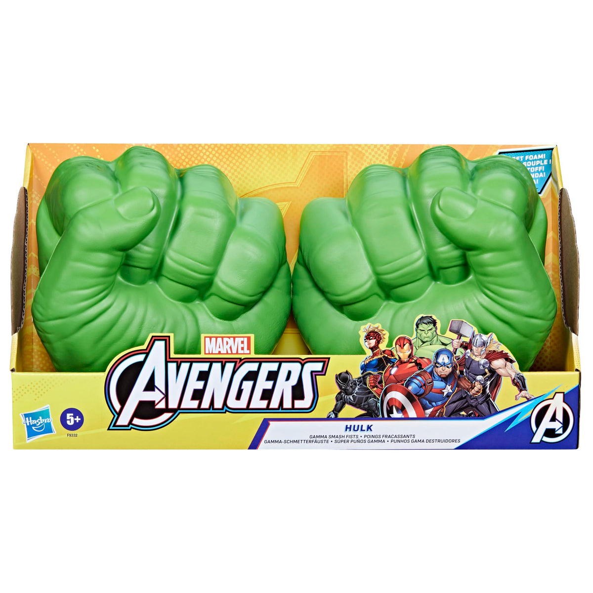 Marvel Hulk Gamma Smash Fists on left hand ready for action-packed play