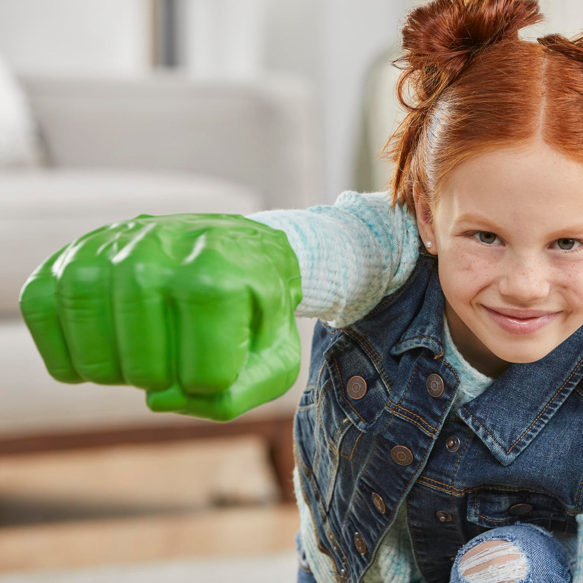 Two Marvel Hulk Gamma Smash Fists shown together for duo role-play
