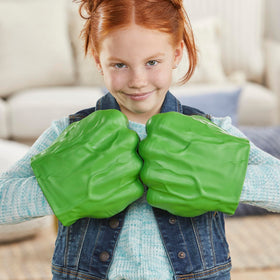 Marvel Hulk Gamma Smash Fists worn during pretend training and costume play