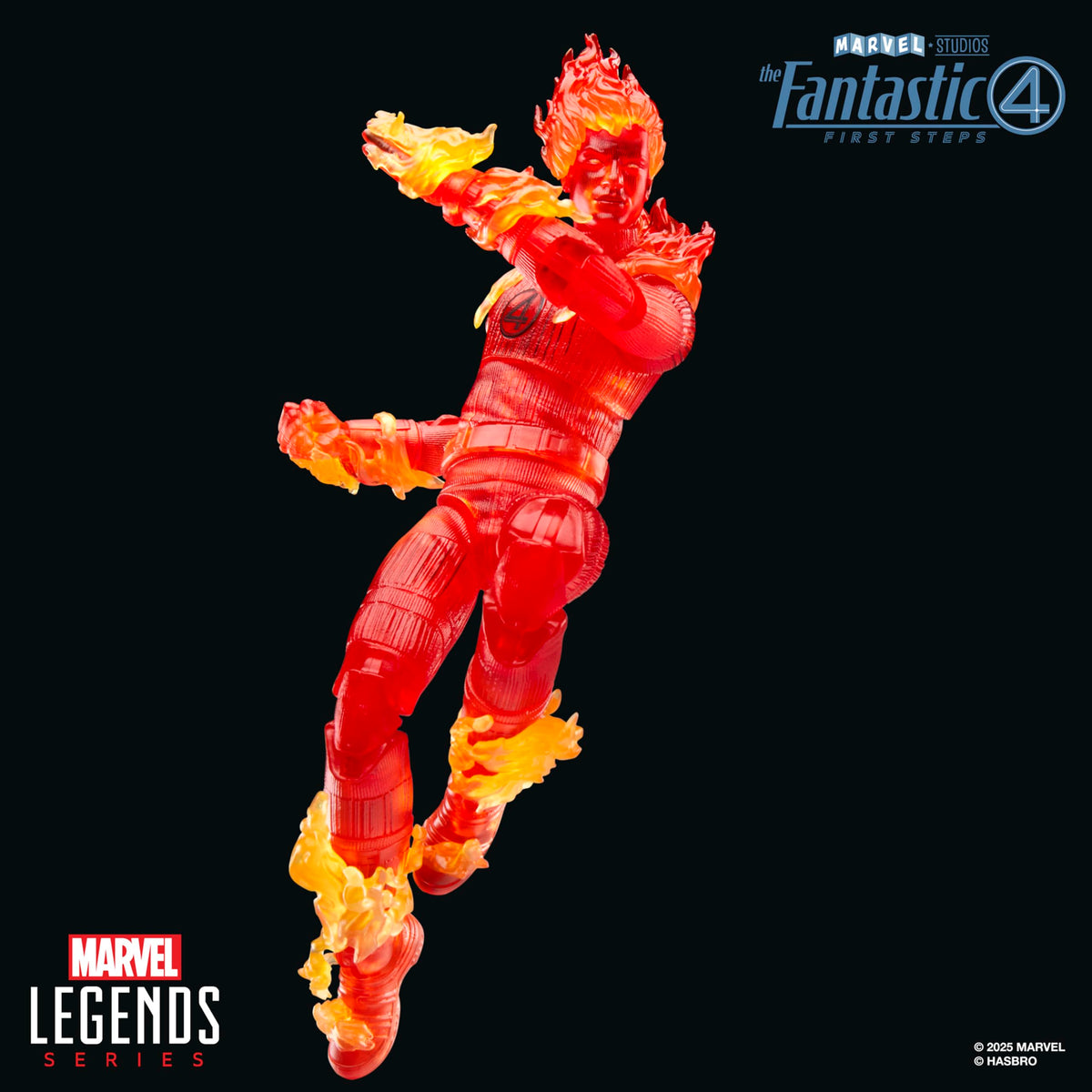 Marvel Humantorch window box packaging showcases authentic branding.