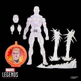 Marvel Legends Ice Man with alternate head offering versatile posing options.