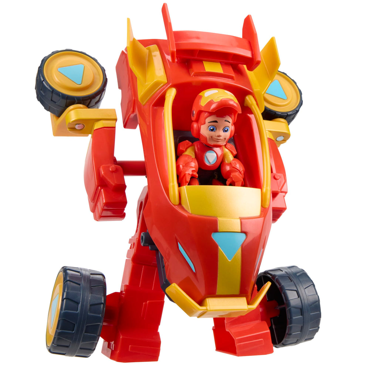 Marvel Iron Man 2-in-1 mech-suit conversion shows kids thrilling play possibilities.