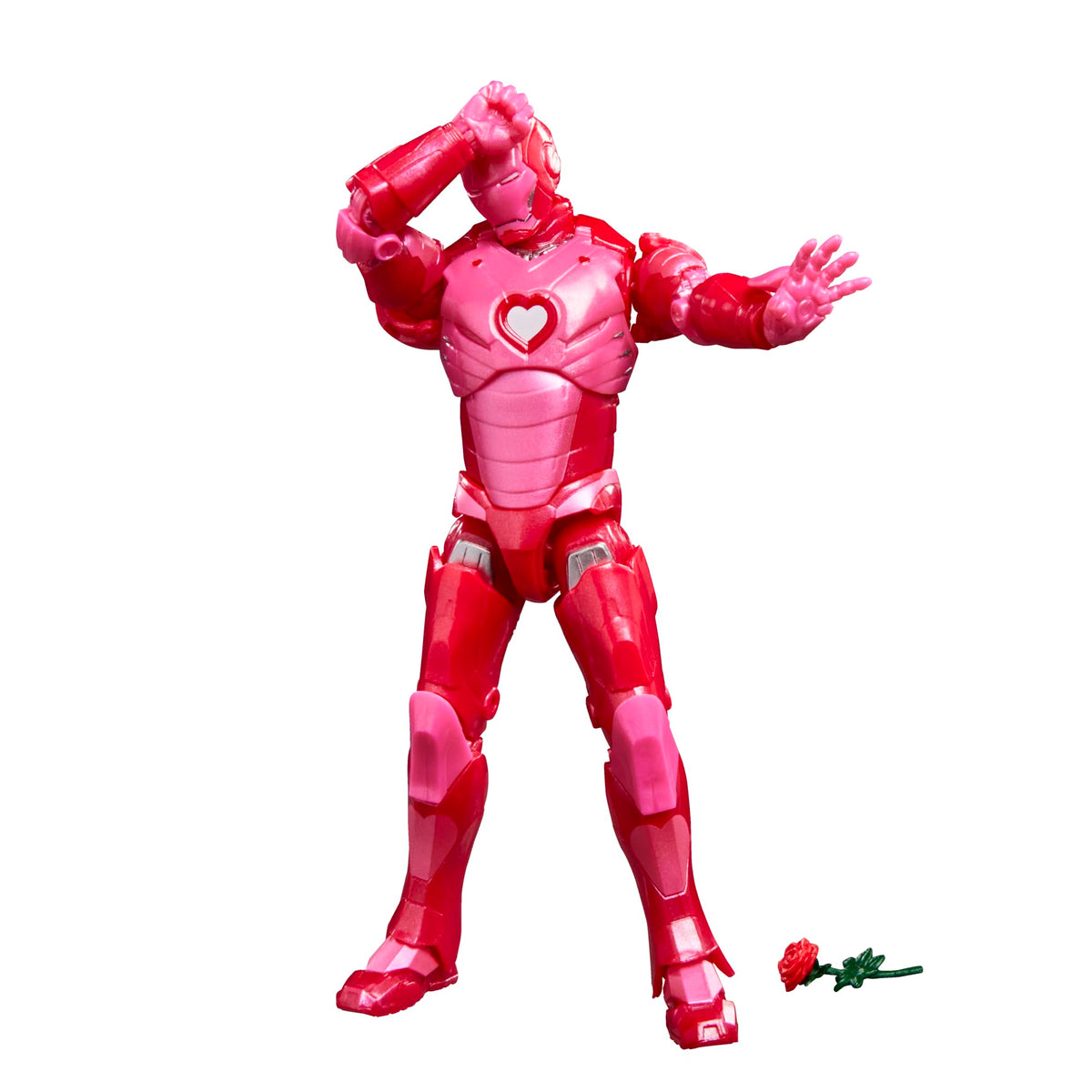 Marvel Iron Man I Love You 3000 figure with heart arc reactor for display