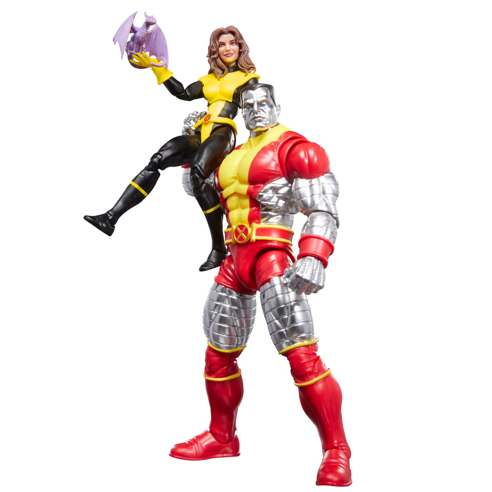 Marvel Kitty Pryde and Lockheed dragon figure for dynamic display.