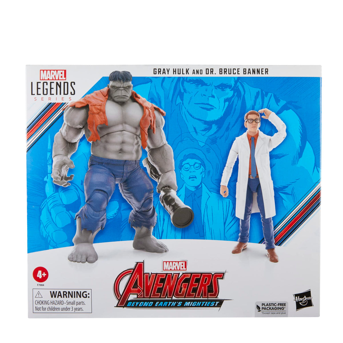 Marvel Legends Dr. Bruce Banner 6in figure front view, ready for display