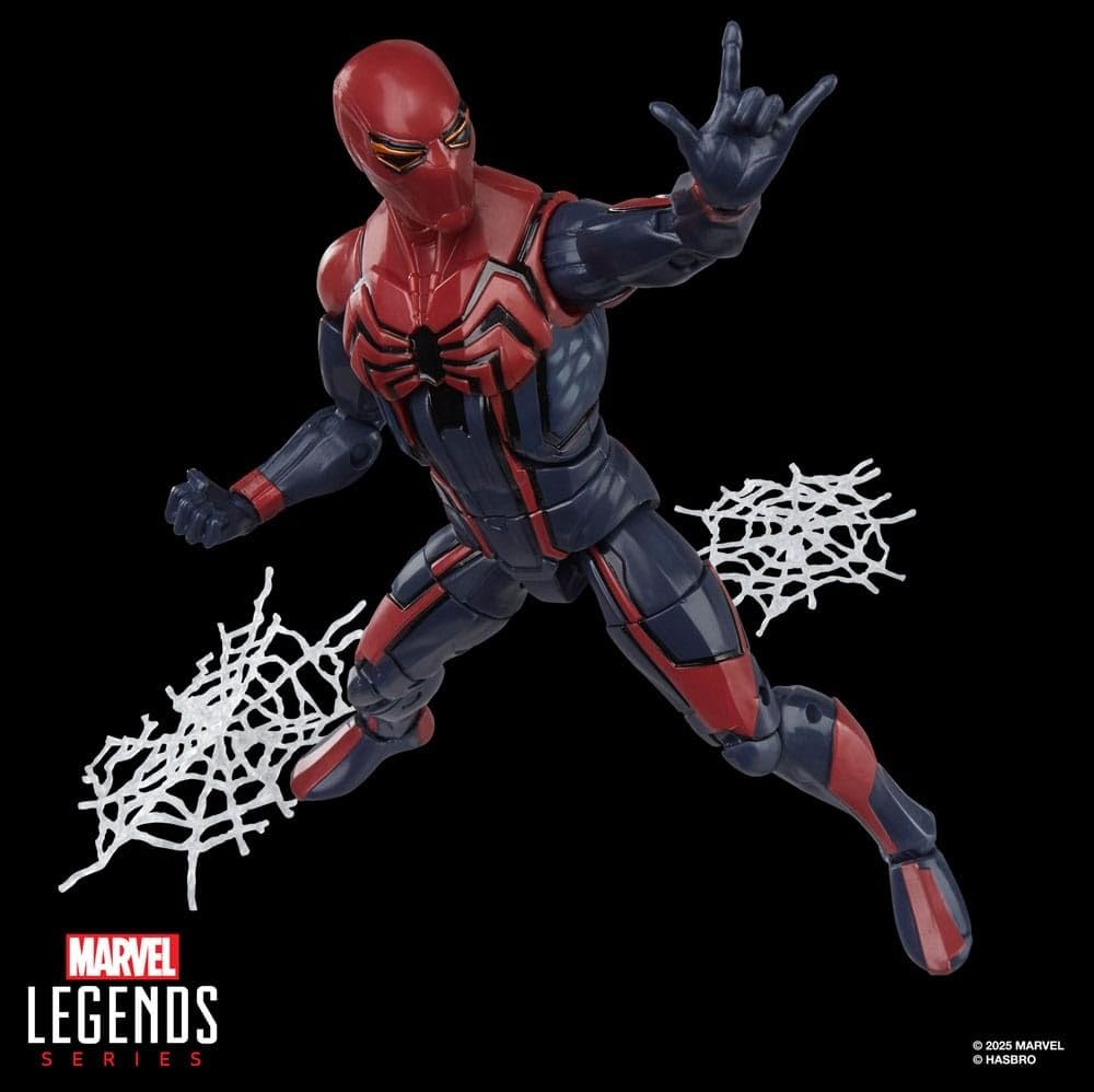 Marvel Legends Gamverse Velocity Suit Peter Parker figure ready for collection display