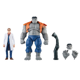 Marvel Legends Gray Hulk 6in figure front view with detailed articulation for dynamic posing