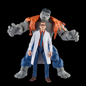 Marvel Legends Gray Hulk removable glasses and shirt for pose variety