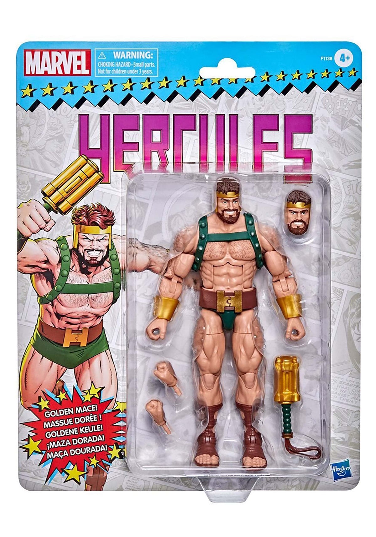 Marvel Hercules 6-inch figure in dynamic pose for action display