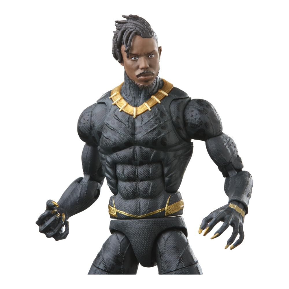 Marvel Legends Killmonger head-hands set with alternate expressions for dynamic displays.