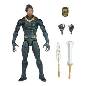 Marvel Legends Killmonger weapons-accessories set enhances battle-ready display options.