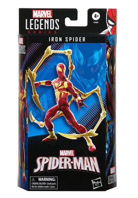 Detailed deco and poseability highlight the Iron Spider figure quality.