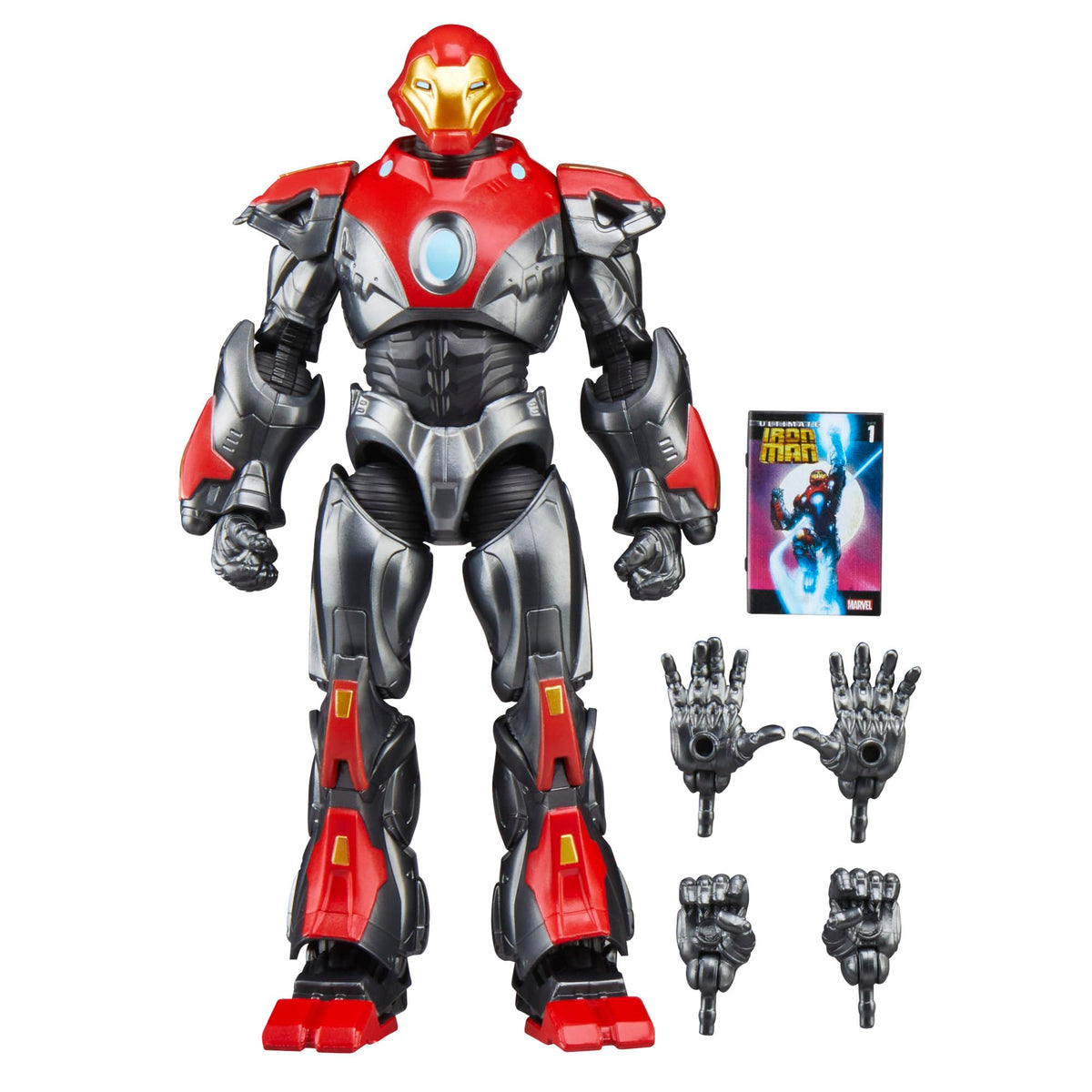 Marvel Legends Ultimate Iron Man front view figure, ideal for premium display