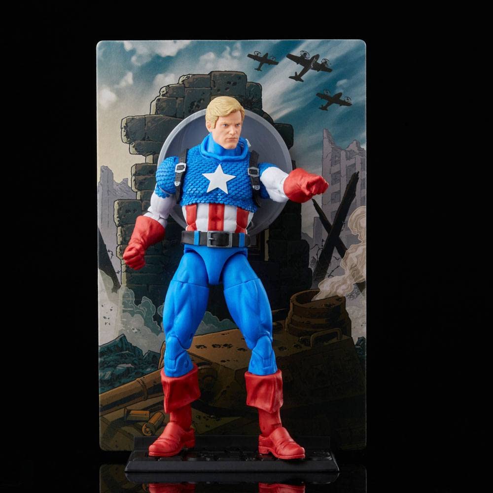 15 cm Captain America pose-ready figure with textured armor detail