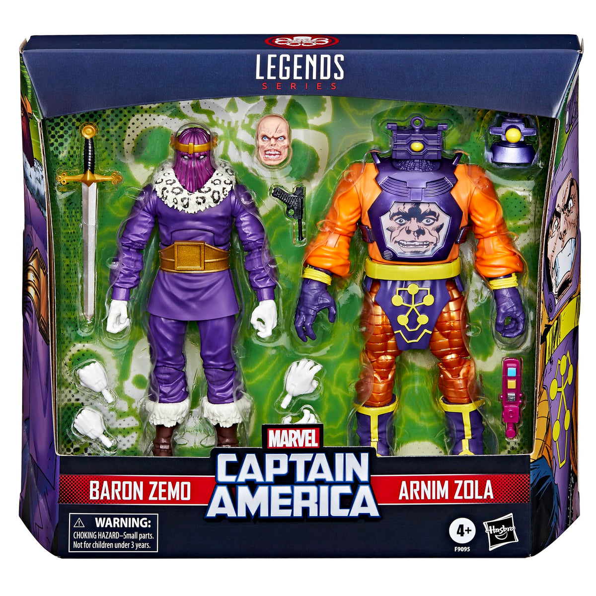 Marvel Legends Arnim Zola figure front view for shelf dioramas
