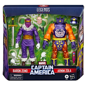 Marvel Legends Arnim Zola figure front view for shelf dioramas