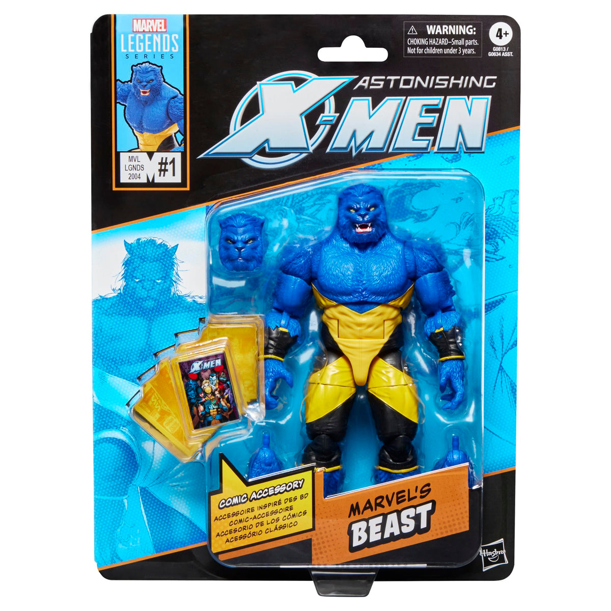 Marvel Legends Beast front view figure ideal for display and posing.