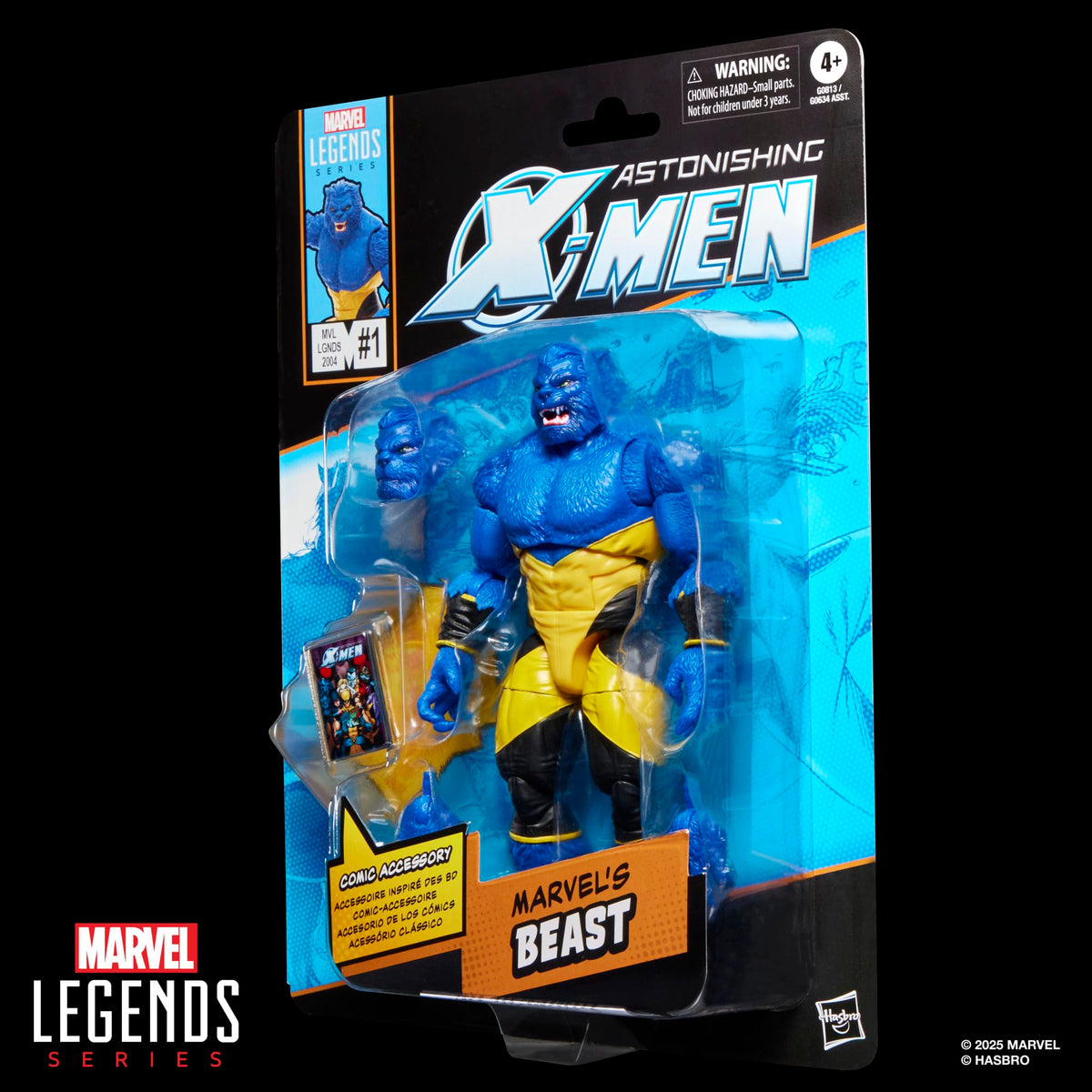 Marvel Legends Beast retro cardback presentation for classic collecting.
