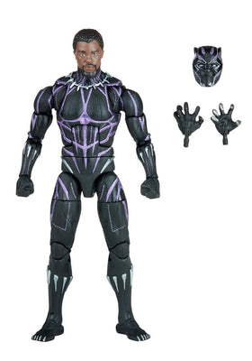 Marvel Legends Black Panther 6-inch figure back view highlighting deco.