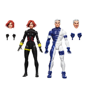 Marvel Legends Black Widow figure showing poseable joints for shelf display