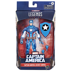 Marvel Legends Captain America figure articulated arms enable dynamic posing options.