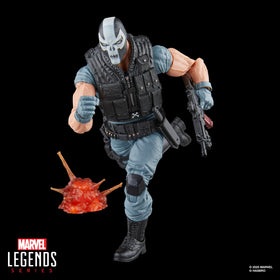 Marvel Legends Crossbones figure with knife accessory for dramatic display.
