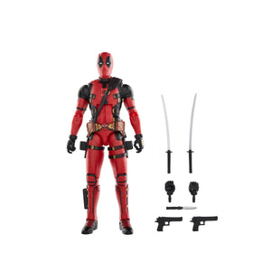 Marvel Legends Deadpool & Wolverine figure front view for premium display