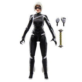 Marvel Legends Gamerverse Black Cat front view for display-worthy collection.