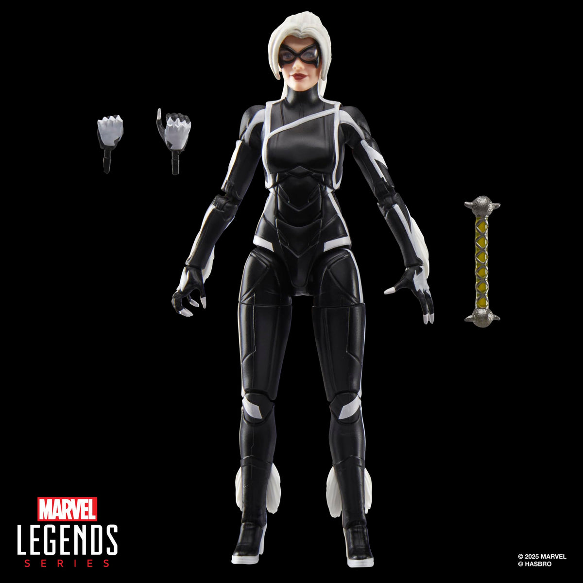 Marvel Legends Gamerverse Black Cat hero pose for storytelling and display.