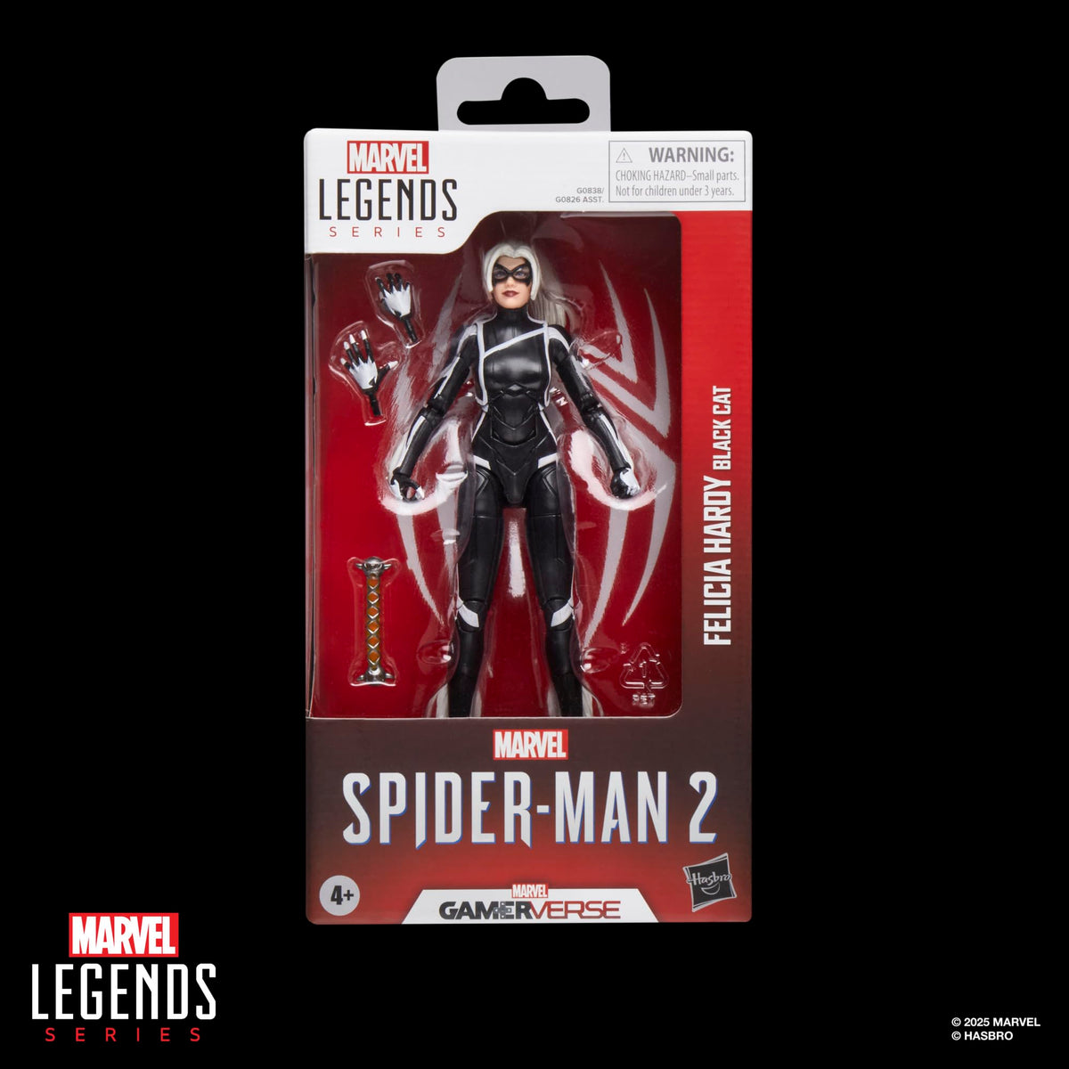 Marvel Legends Gamerverse Black Cat in a dynamic pose for display and play.