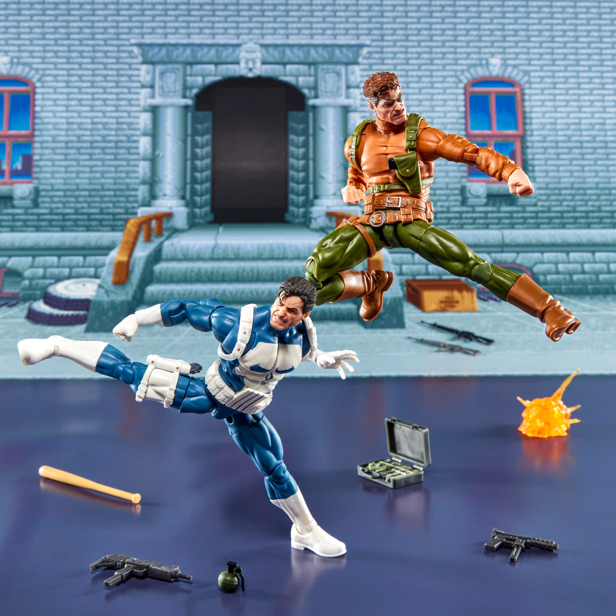 Punisher and Nick Fury alternate hands enable versatile posing.