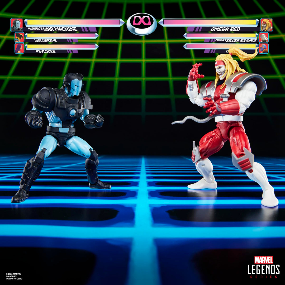 Marvel Legends Gamverse War Machine pose for versatile action scenes