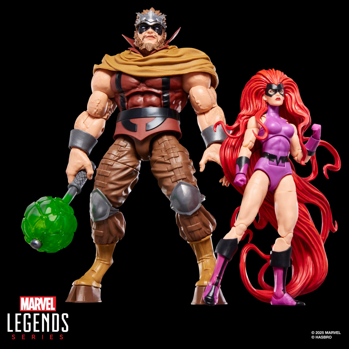 Marvel Legends Medusa & Gorgon two-pack figure inspection showing detail