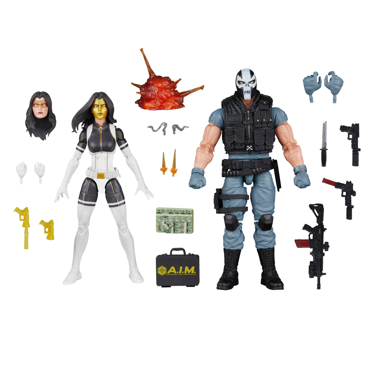 Marvel Legends Madame Masque figure front view for dynamic display.