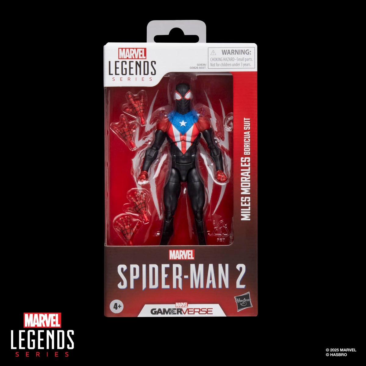 Marvel Legends Miles Morales Boricua Suit figure showing premium deco for collectors.