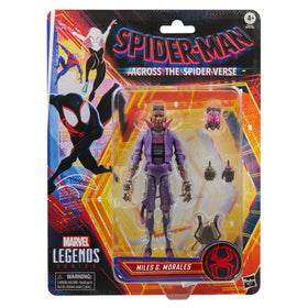 Marvel Legends Miles Morales Prowler with alternate masked head for pose versatility.