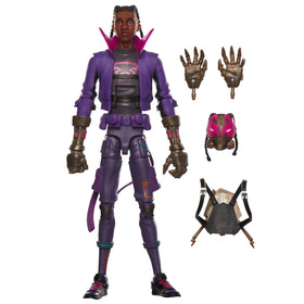 Marvel Legends Miles Morales Prowler figure in front-angled pose for display.