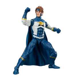 Marvel Legends New Warriors Justice dynamic pose illustrating display-ready versatility.