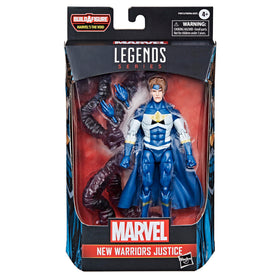 Marvel Legends New Warriors Justice side pose highlights articulation for dynamic scenes.