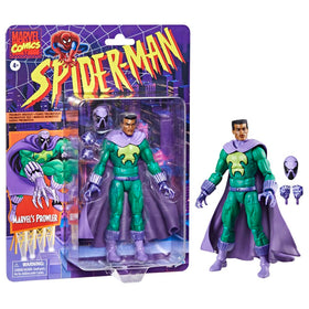 Marvel Legends Prowler front view highlights poseable articulation for dynamic display.