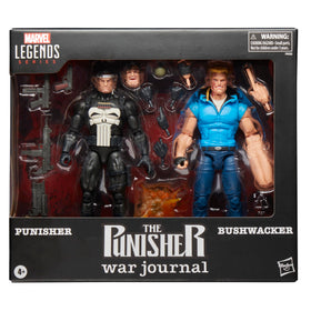Marvel Legends Punisher alternate head close-up for display customization.