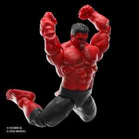 Marvel Legends Red Hulk on display for a complete collection setup