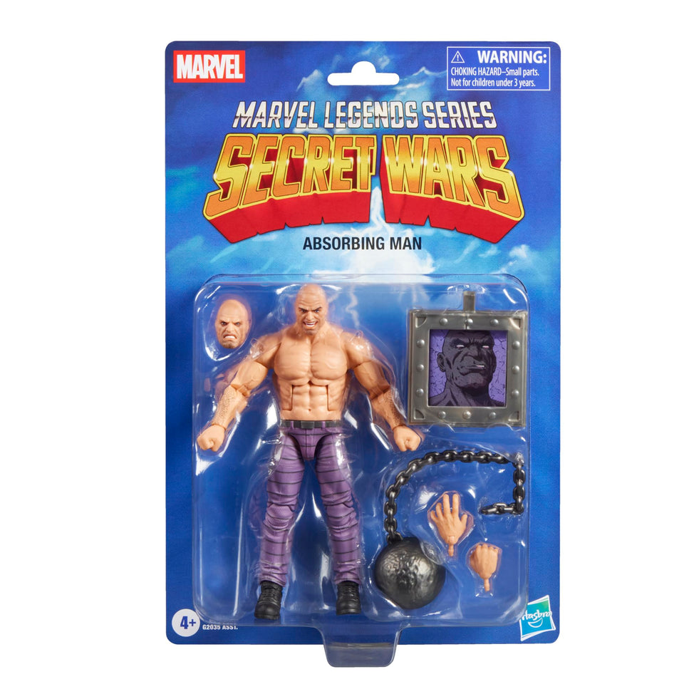 Marvel Legends Absorbing Man lenticular shield for dynamic shelf display
