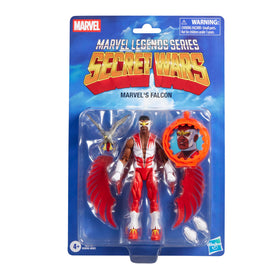 Marvel Legends Secret Wars Falcon front view action figure for dynamic shelf display