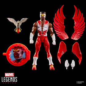 Falcon figure posed to showcase articulation and poseability from Marvel Legends Secret Wars