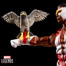 Wings extended on Marvel Legends Secret Wars Falcon for dramatic display